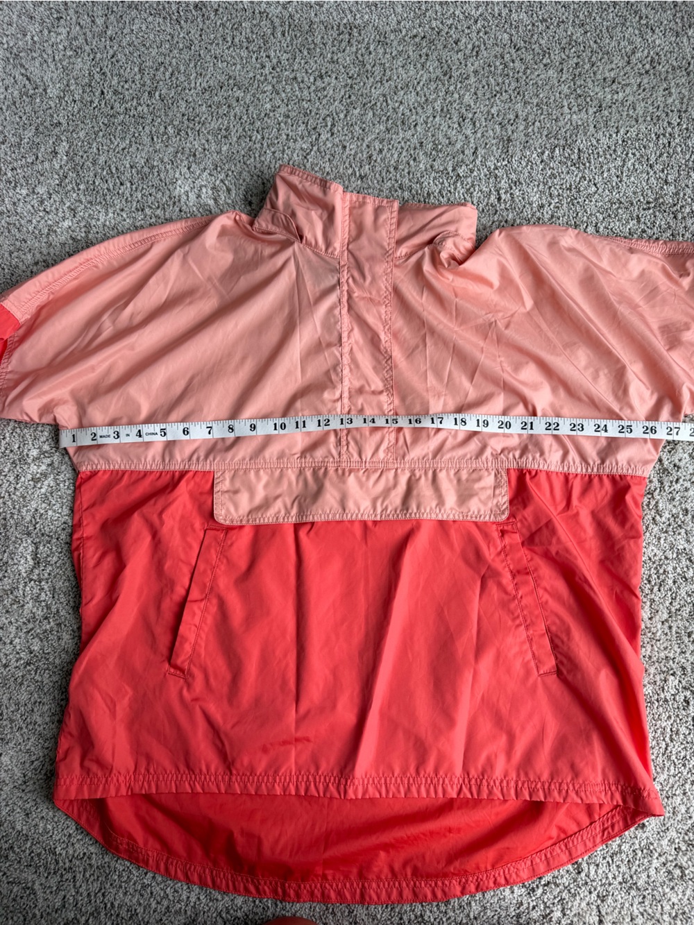 Lauren James Coral Reef Colorblock Anorak Windbreaker Jacket Pink Size Large - Picture 9 of 10